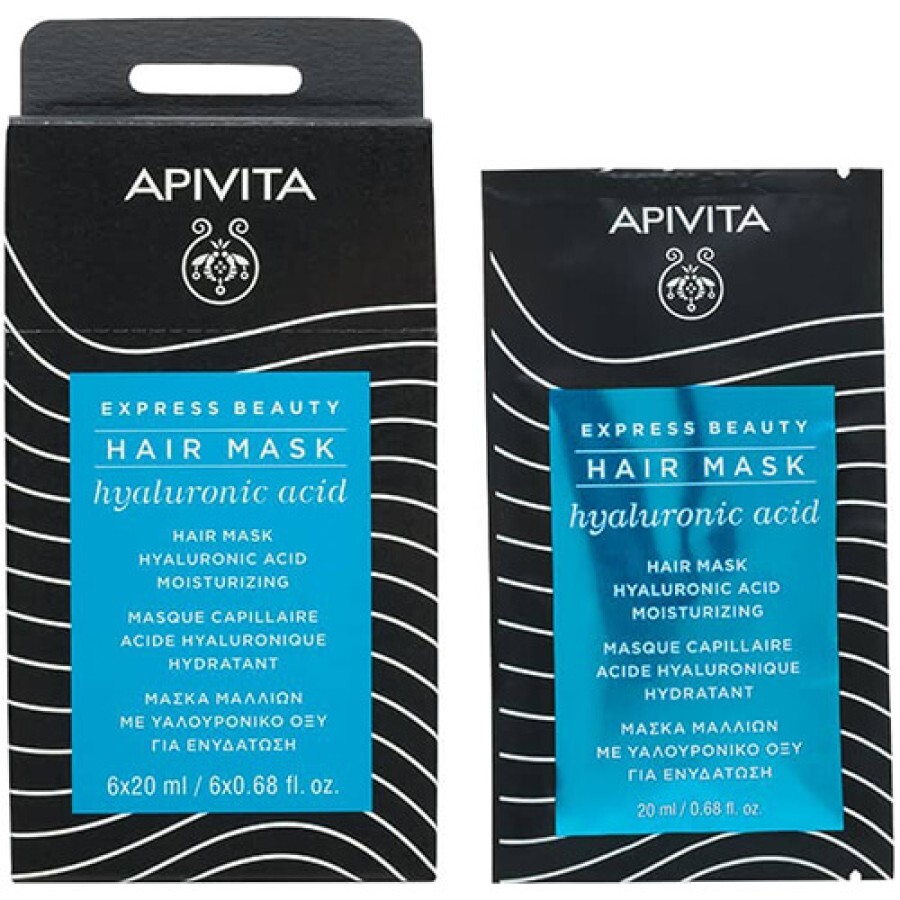 Маска для волосся Apivita  Зволоження з гіалуроновою кислотою, 20 мл : ціни та характеристики