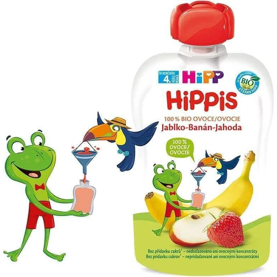 HiPP HiPPis 100% Фрукты Яблоко Банан Клубника 1×100 г, фруктовый снек: цены и характеристики