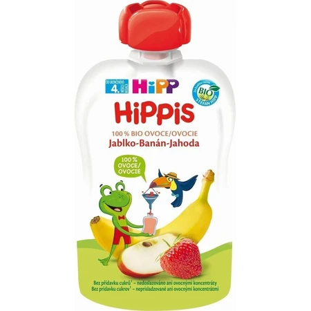 HiPP HiPPis 100% Фрукты Яблоко Банан Клубника 1×100 г, фруктовый снек: цены и характеристики