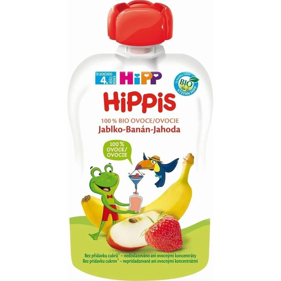 HiPP HiPPis 100% Фрукты Яблоко Банан Клубника 1×100 г, фруктовый снек: цены и характеристики