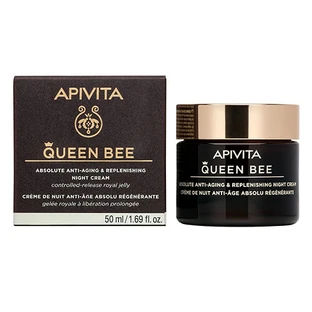 Нічний крем для обличчя Apivita Queen Bee для комплексної антивікової та відновлюючої дії, 50 мл
