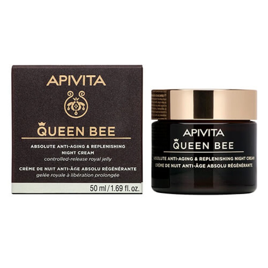 Ночной крем для лица Apivita Queen Bee для комплексного антивозрастного и восстанавливающего действия, 50 мл: цены и характеристики