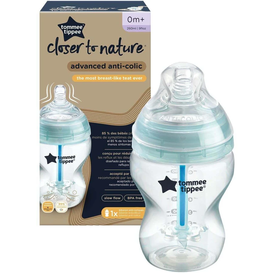 Tommee Tippee Дитяча пляшечка C2N Антиколіки 0м+ 260 мл: ціни та характеристики