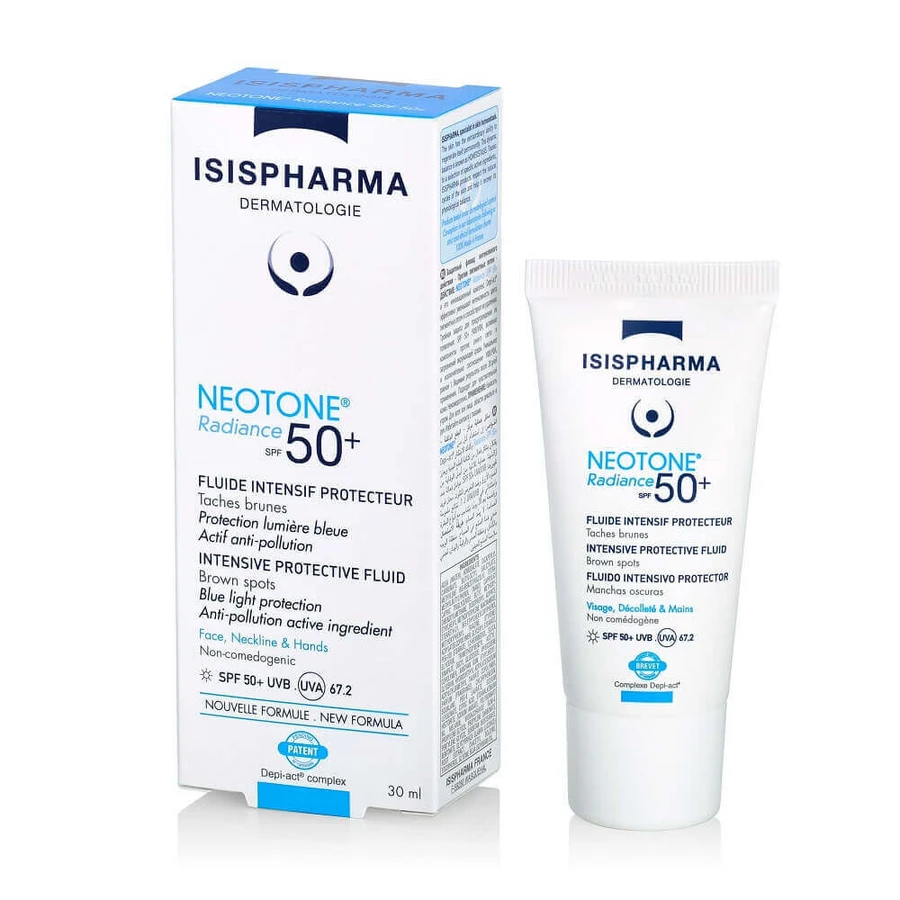 Флюїд для обличчя Isispharma Neotone Radiance SPF 50+ для усунення пігментних плям 30 мл: ціни та характеристики