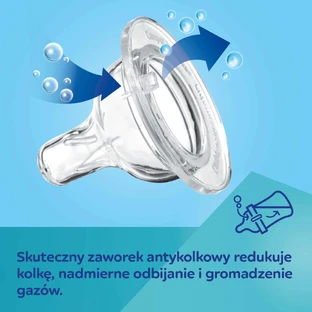 Canpol Babies EasyStart, пляшечка проти кольок, з широким горлом, золотий, синій, 35/240, від 3 місяців, 240 мл