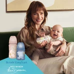 Canpol Babies EasyStart, пляшечка проти кольок, з широким горлом, золотий, синій, 35/240, від 3 місяців, 240 мл: ціни та характеристики