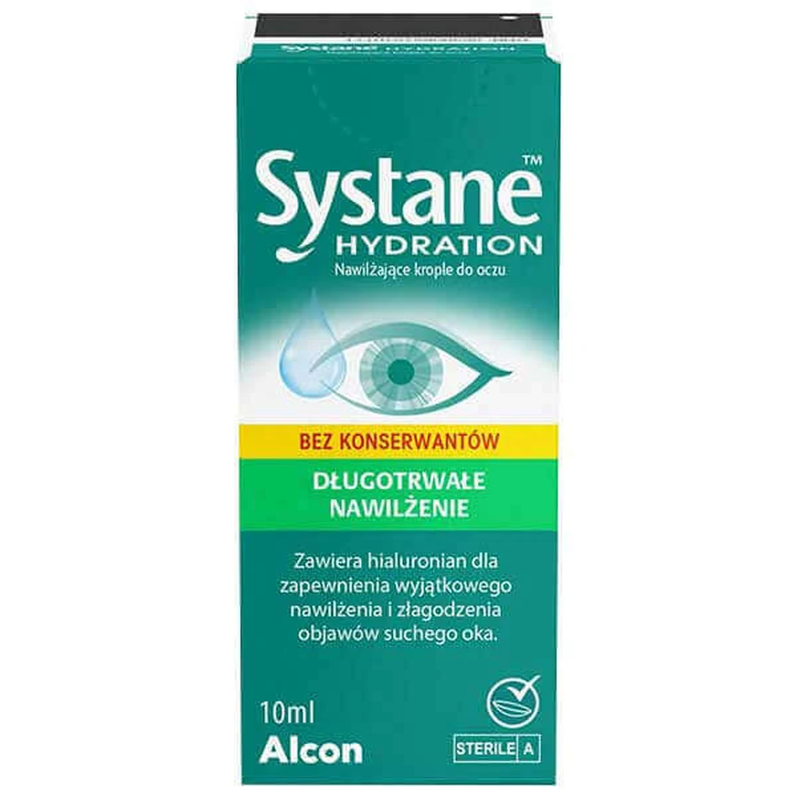 Systane Hydration, глазные капли без консервантов, 10 мл: цены и характеристики