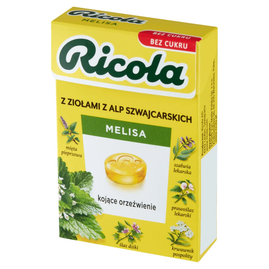 Ricola Melissa, швейцарские травяные конфеты, без сахара, 27,5 г: цены и характеристики