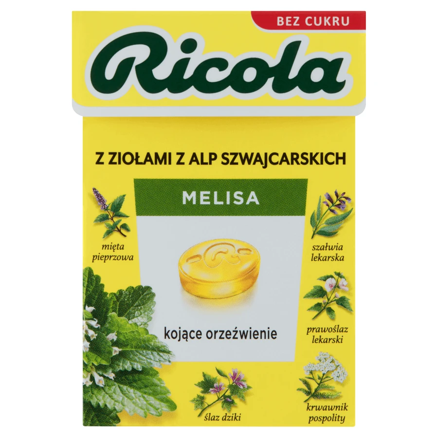 Ricola Melissa, швейцарские травяные конфеты, без сахара, 27,5 г: цены и характеристики