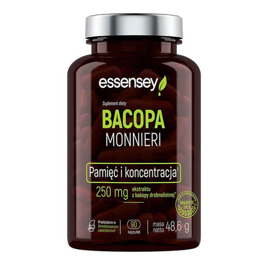 Essensey Bacopa Monnieri, бакопа дрібнолиста, 90 капсул: ціни та характеристики