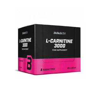 L-Carnitine 3000 со вкусом апельсина, 20 флаконов, Biotech USA