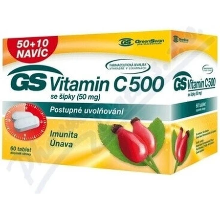 GS Витамин C500, 50+10 таблеток 1×60 табл, пищевая добавка: цены и характеристики