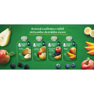 Gerber Органік пакетик груша, яблуко та банан 4м+, 90 г