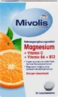 Магній + Вітамін С + Вітаміни В6 та В12 Mivolis Magnesium + Vitamin С + Vitamin В6 + В12 пастилки зі смаком апельсина, 30 шт.