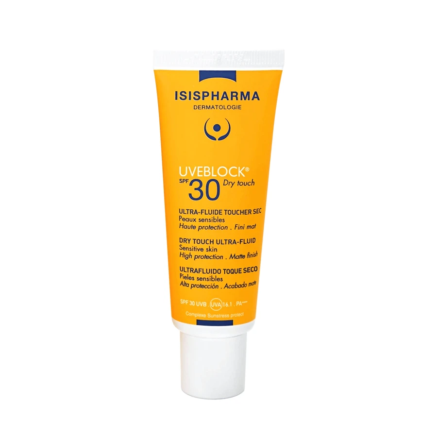 IsisPharma Uveblock Dry Touch, защитный ультралегкий флюид, SPF 30, 40 мл: цены и характеристики