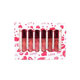 Набір помад для губ 6 шт, Kiss Beauty, Матова рідка помада, B