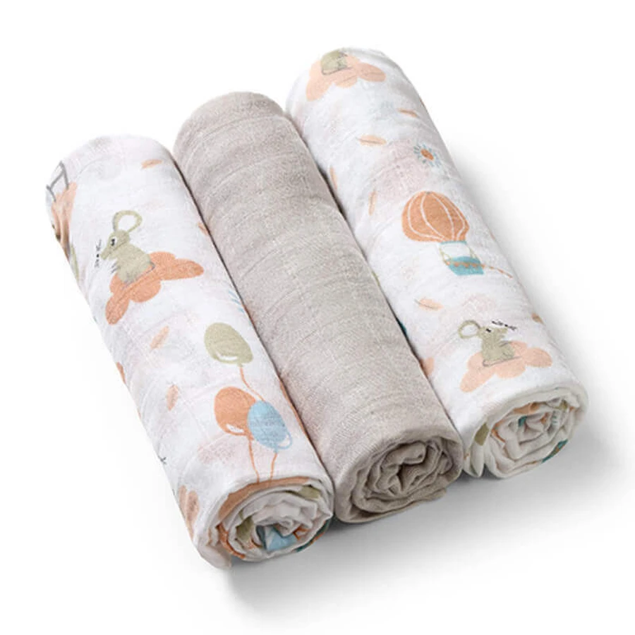 BabyOno Natural Bamboo, натуральні пелюшки з бамбуковими волокнами, 70 x 70 см, бамбукові, кольорові, 3 штуки: ціни та характеристики