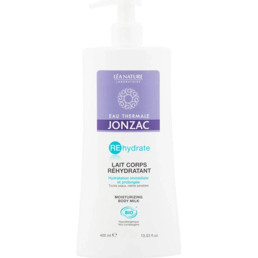 JONZAC Rehydrate Зволожуюче молочко для тіла BIO з помпою 1×400 мл, зволожуюче молочко для тіла: ціни та характеристики