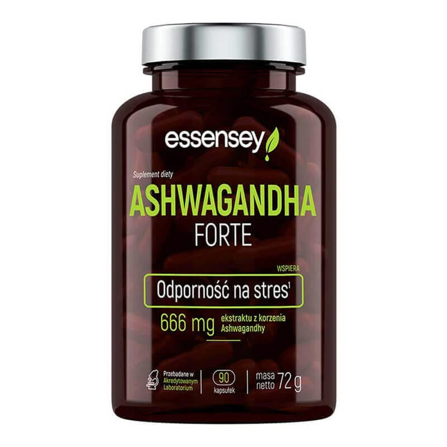 Ашваганда Форте Essensey Ashwagandha Forte, 90 капсул: ціни та характеристики