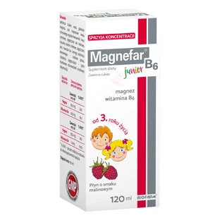 Магнефар B6 Юніор Biofarm Magnefar B6 Junior для дітей з 3 років, малиновий смак, 120 мл