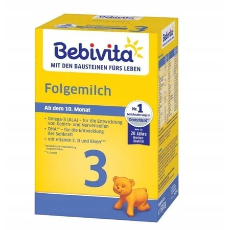 Молочная смесь BEBIVITA Milk 3 Instant follow-up из Великобритании. 9 месяцев, 500 г 1×500 г: цены и характеристики