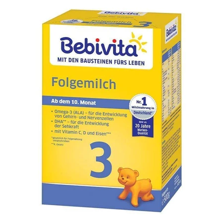 Молочная смесь BEBIVITA Milk 3 Instant follow-up из Великобритании. 9 месяцев, 500 г 1×500 г: цены и характеристики