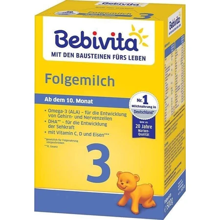 Молочная смесь BEBIVITA Milk 3 Instant follow-up из Великобритании. 9 месяцев, 500 г 1×500 г: цены и характеристики
