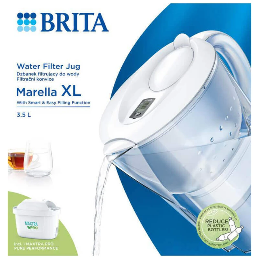Brita Marella, XL фильтр-кувшин 3,5 л, белый + фильтр Maxtra Pro Pure Performance, 1 шт.: цены и характеристики