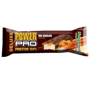 Энергетический батончик Power Pro без сахара с 34% белка и соленой карамелью, 80 г, Nature Tech