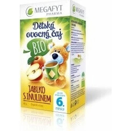 МЕГАФИТ Дитяча фруктова суміш БІО ЯБЛУКО З ІНУЛІНОМ 1×40 г (20×2 г), фруктовий чай для дітей: ціни та характеристики