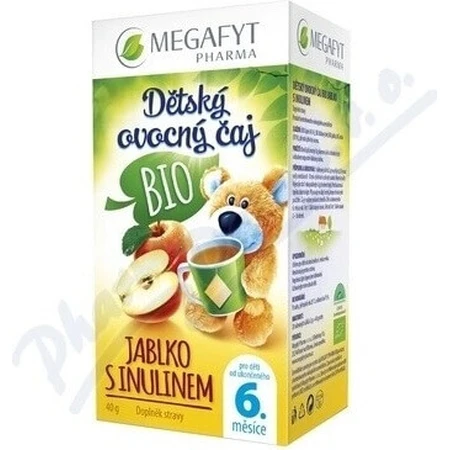МЕГАФИТ Дитяча фруктова суміш БІО ЯБЛУКО З ІНУЛІНОМ 1×40 г (20×2 г), фруктовий чай для дітей: ціни та характеристики