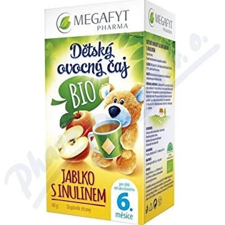 МЕГАФИТ Дитяча фруктова суміш БІО ЯБЛУКО З ІНУЛІНОМ 1×40 г (20×2 г), фруктовий чай для дітей: ціни та характеристики