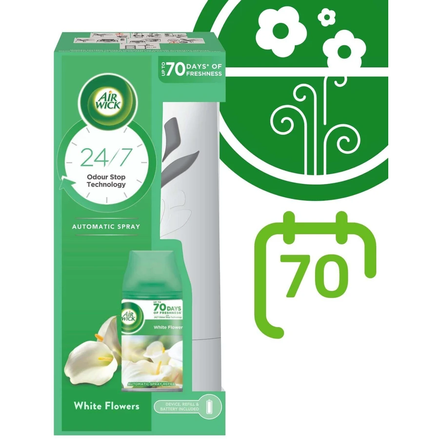 Автоматический диффузор Airwick Freshmatic White с белыми цветами фрезии 250 мл картридж: цены и характеристики