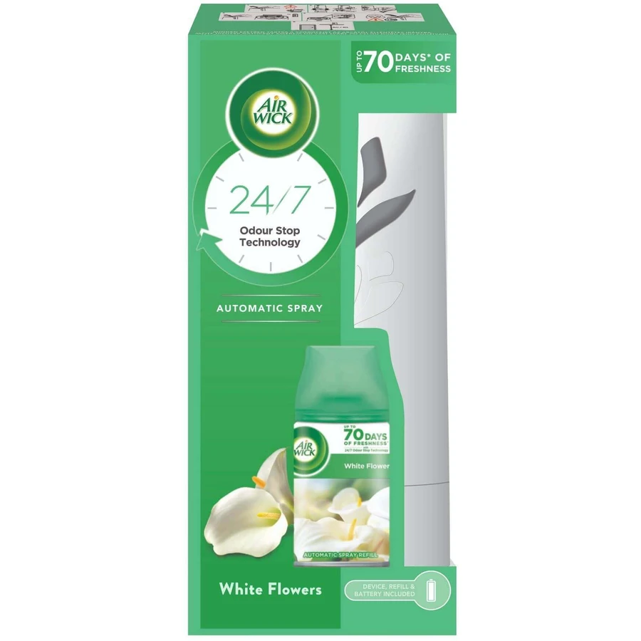 Автоматический диффузор Airwick Freshmatic White с белыми цветами фрезии 250 мл картридж: цены и характеристики