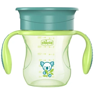 Кружка Chicco Perfect 360 з ручками зелена 12м+ 200 мл