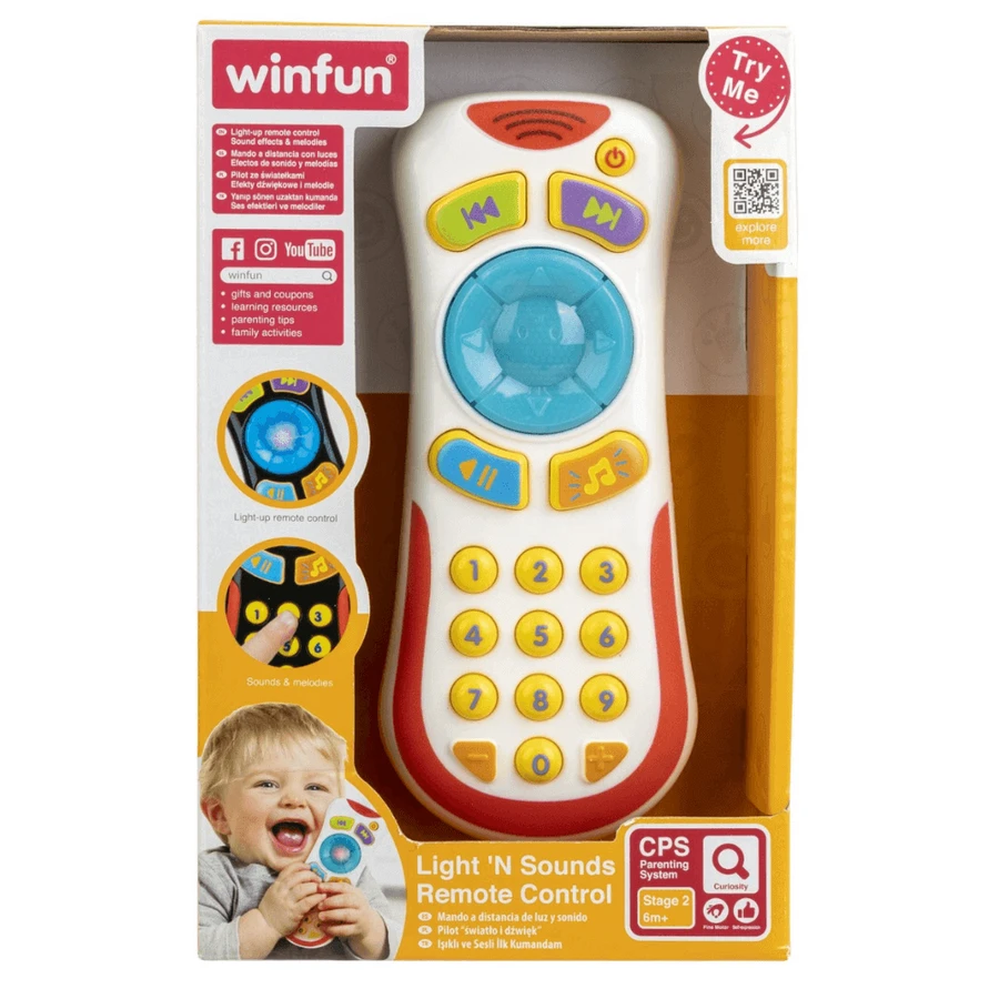 Пульт дистанційного керування зі звуками та світлом, 6 місяців+, Winfun: ціни та характеристики