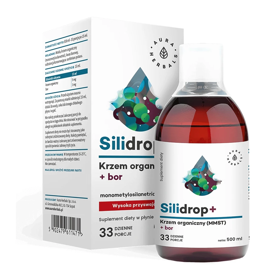 Aura Herbals Silidrop+, органічний кремній (MMST) + бор, 500 мл: ціни та характеристики