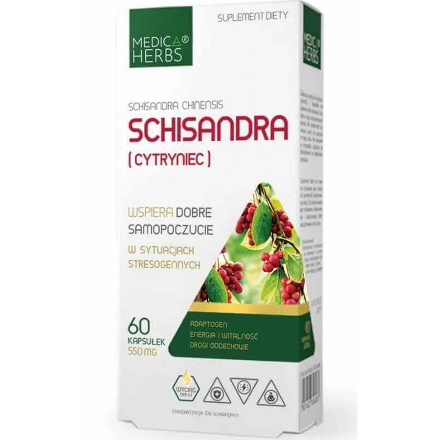 Шизандра (цитронелла) 550 мг, 60 капсул Medica Herbs: цены и характеристики