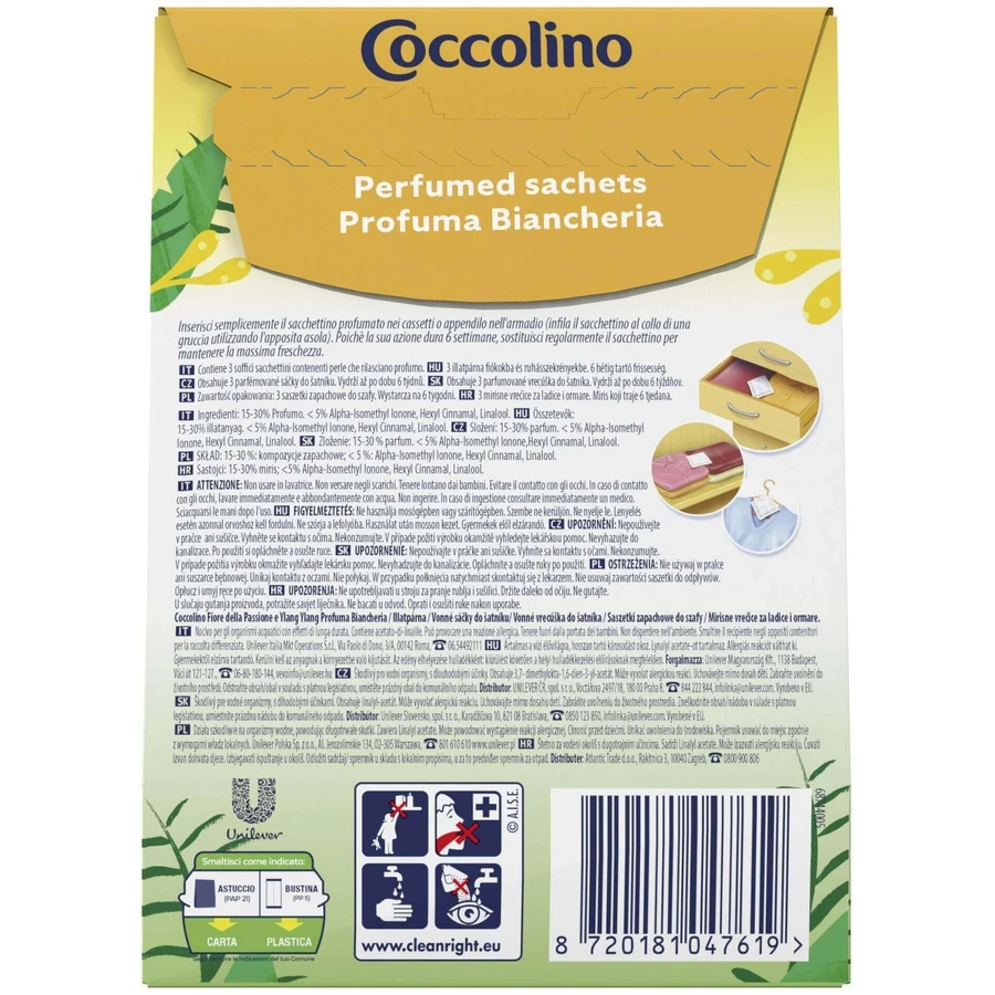 Ароматизовані пакетики Coccolino з маракуєю 3 шт: ціни та характеристики