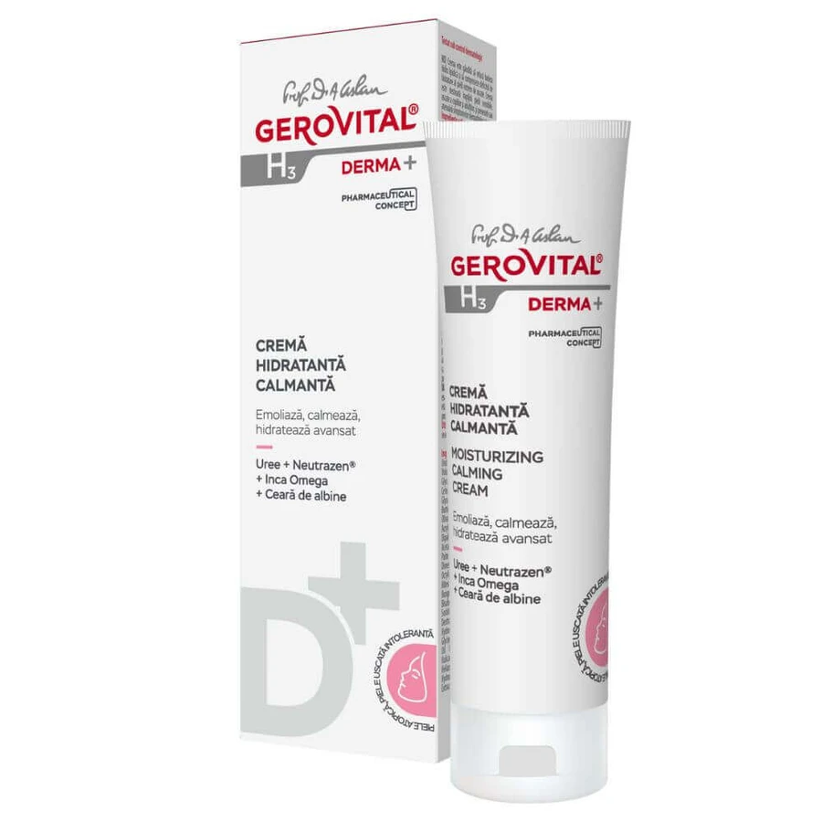 Заспокійливий зволожуючий крем Gerovital H3 Derma+, 50 мл, Farmec: ціни та характеристики