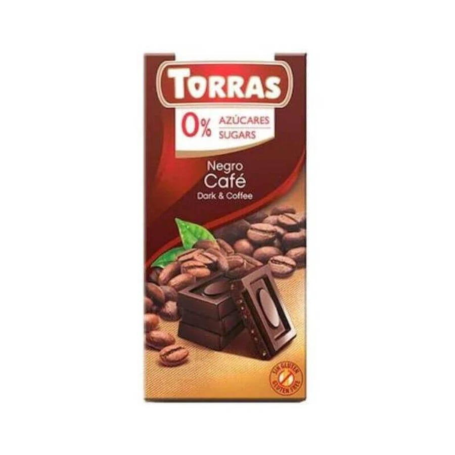 Чорний шоколад з кавовим цукром і без глютену 75г TORRAS: ціни та характеристики
