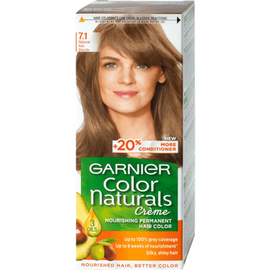 Фарба перманентна для волосся Colour Naturals 7.1 попелястий русявий, 1 шт.: ціни та характеристики