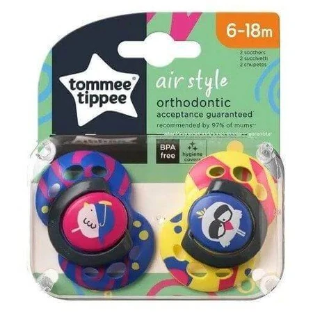 Tommee Tippee Соска-пустушка C2N Silicone Fun 6-18м 2 шт.: ціни та характеристики
