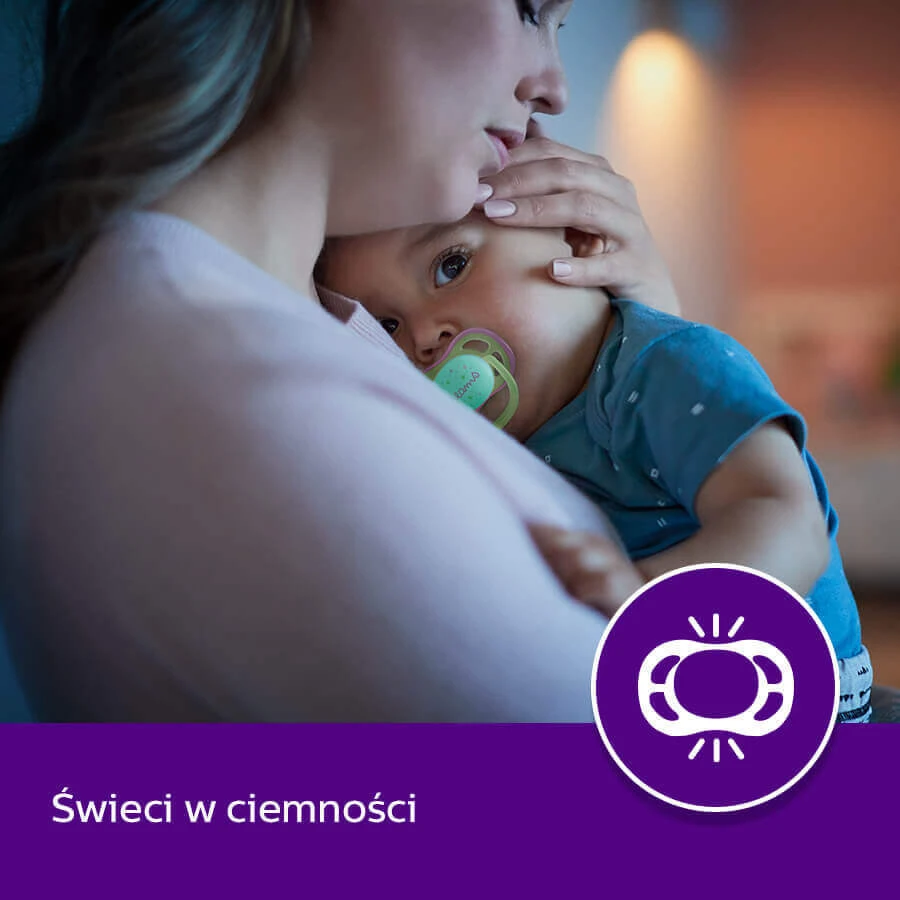 Avent Ultra Air Night, пупс, силіконовий, симетричний, темно-квітковий, дівчинка, SCF376/19, 0-6 місяців, 2 пупси: ціни та характеристики