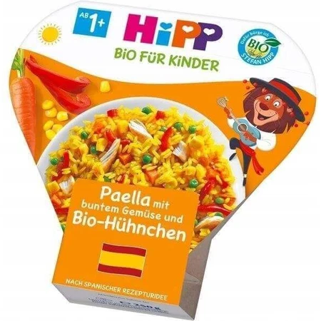 HiPP BIO Паэлья с овощами и курицей из Великобритании. 1 год 1×250 г, овощная и мясная закваска для детей: цены и характеристики