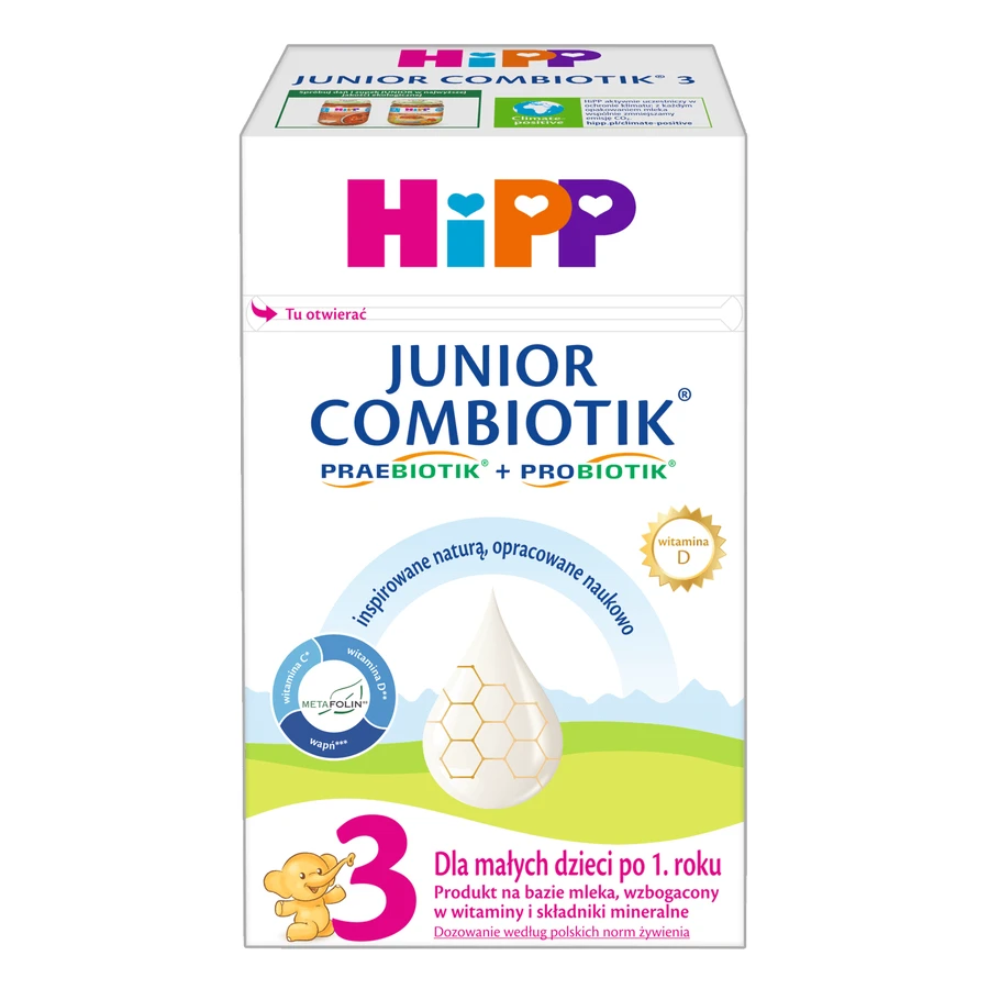 HiPP 3 Junior Combiotik, продукт на молочній основі, після 1 року, 550 г УПАКОВКА ДЕФЕКТУЄТЬСЯ: ціни та характеристики