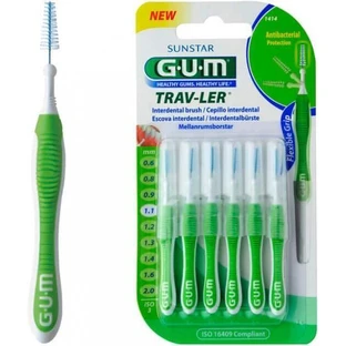Межзубные щетки Trav-Ler 1,1 мм, 6 отверстий, Sunstar Gum
