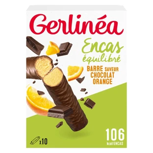 Протеиновые батончики со вкусом шоколада и апельсина, 10 шт. х 31 г, Gerlinea