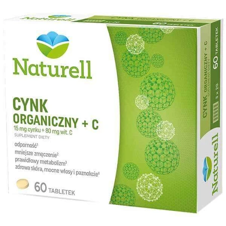 Naturell Organic Zinc + C, 60 таблеток КОРОТКИЙ ТЕРМІН ДІЇ: ціни та характеристики