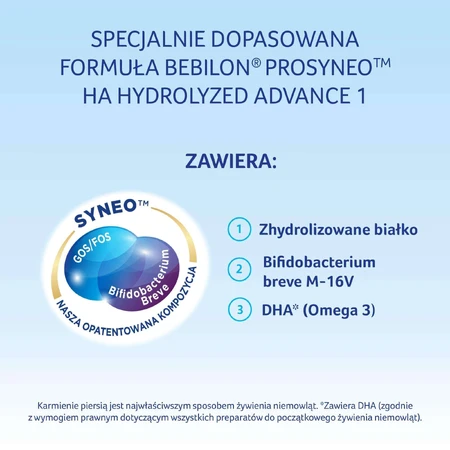 Bebilon Prosyneo HA Hydrolyzed Advance 1, детское молоко, с рождения, 400 г УПАКОВКА ДЕФЕКТИРОВАНА: цены и характеристики